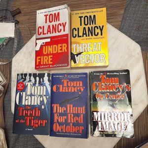 Set of 5 Tom Clancy Paperback Novels